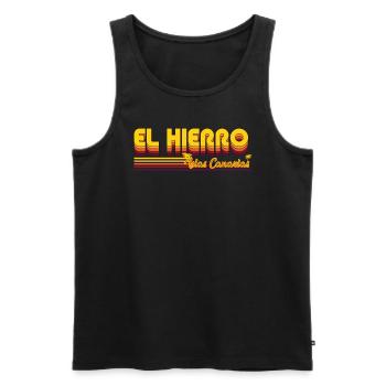 El Hierro eine kanarische Insel Design - Männer Premium Bio Tank Top - Schwarz - Vorne - AI Model Male 178 light (178cm)