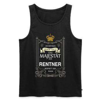 Rentner Majestät - Männer Premium Bio Tank Top - Schwarz - Vorne - Michal (187cm)