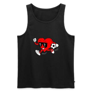 Football Football Saint-Valentin Love Sports Boys - Débardeur bio Premium Homme - noir - Devant - Michal (187cm)