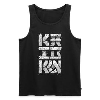 Kaioken - Männer Premium Bio Tank Top - Schwarz - Vorne - AI Model Male 178 light (178cm)