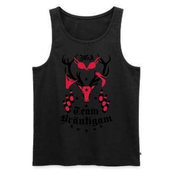 173 Hirsch JGA Team Bräutigam Bier Freunde - Männer Premium Bio Tank Top - Schwarz - Vorne - Michal (187cm)