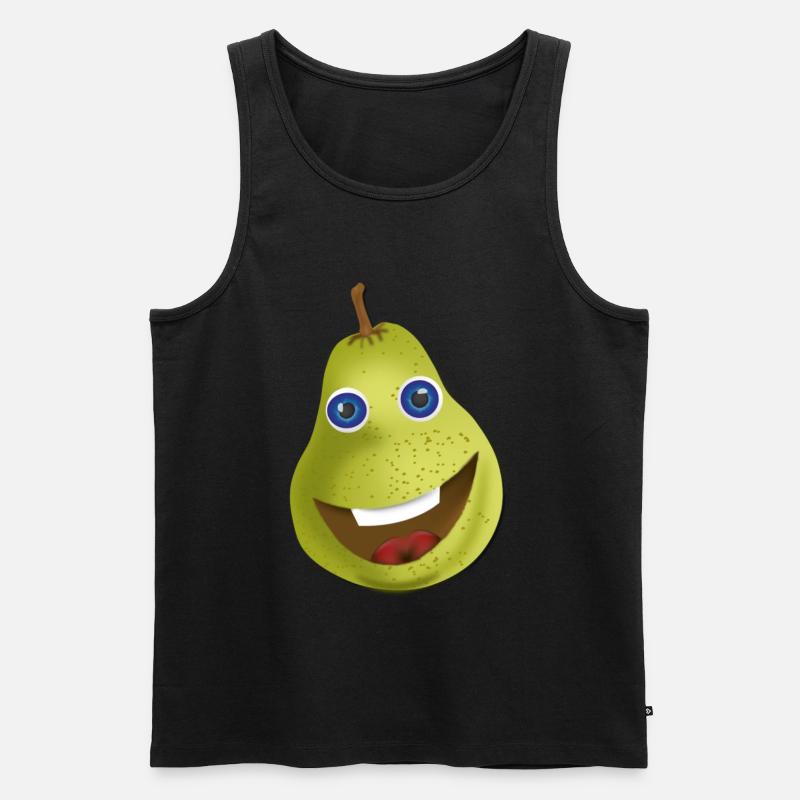 Birne - Männer Premium Bio Tank Top - Schwarz
