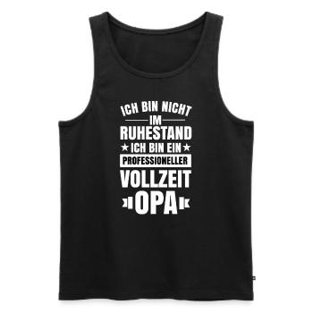 Professioneller Vollzeit Opa - Männer Premium Bio Tank Top - Schwarz - Vorne - Michal (187cm)