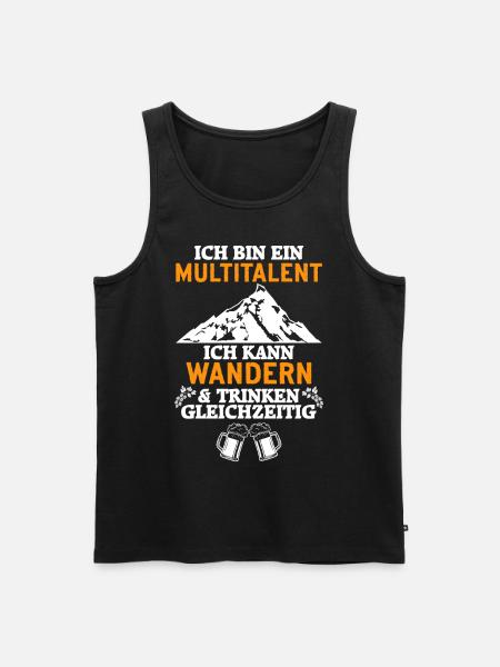 Wander Multitalent Geschenkidee - Männer Premium Bio Tank Top - Schwarz