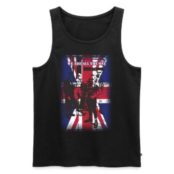 punk rock skin head - Men's Premium Organic Tank Top - black - Front - Michal (187cm)