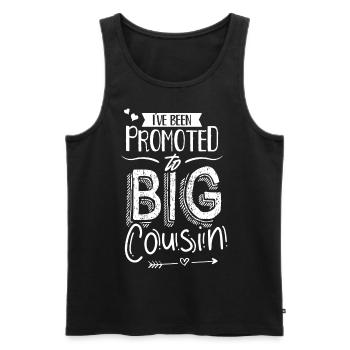 Ich Wurde Zum Großen Cousin Befördert Cousine - Männer Premium Bio Tank Top - Schwarz - Vorne - Michal (187cm)
