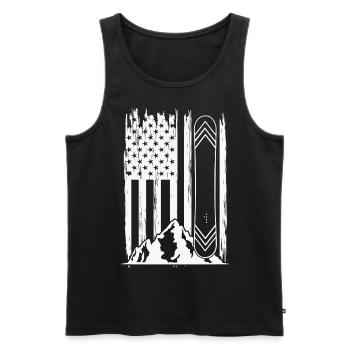 Snowboarding gift idea for snowboarders Snowboar - Men's Premium Organic Tank Top - black - Front - Michal (187cm)