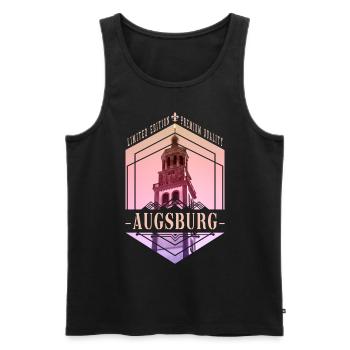 Augsburg Deutschland Stadt Skyline Heimat Liebe - Männer Premium Bio Tank Top - Schwarz - Vorne - Michal (187cm)