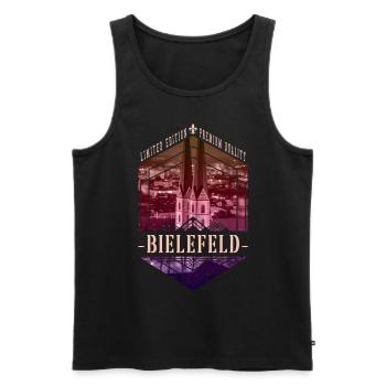 Bielefeld Deutschland Stadt Skyline Heimat Liebe - Männer Premium Bio Tank Top - Schwarz - Vorne - Michal (187cm)