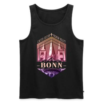 Bonn Deutschland Stadt Skyline Heimat Liebe - Männer Premium Bio Tank Top - Schwarz - Vorne - Michal (187cm)