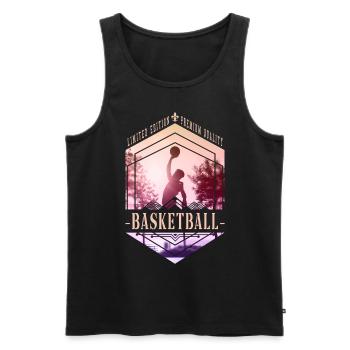 Basketball Basketballspieler Dunking Sport Spieler - Männer Premium Bio Tank Top - Schwarz - Vorne - Michal (187cm)