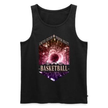 Basketteur Basketteur Dunking Sport Player - Débardeur bio Premium Homme - noir - Devant - Michal (187cm)