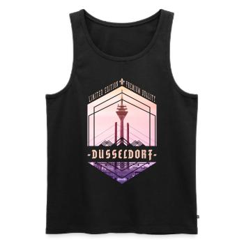 Düsseldorf Allemagne City Skyline Home Love - Débardeur bio Premium Homme - noir - Devant - Michal (187cm)