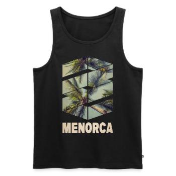 Menorca Spanien Sommer Sonne Strand Meer Palmen - Männer Premium Bio Tank Top - Schwarz - Vorne - AI Model Male 178 light (178cm)