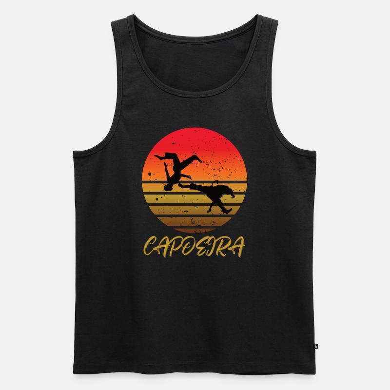 Capoeira - Männer Premium Bio Tank Top - Schwarz