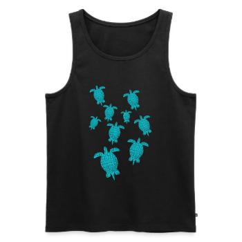 Turtle - Männer Premium Bio Tank Top - Schwarz - Vorne - AI Model Male 178 light (178cm)