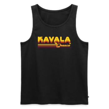 Kavala: Coastal retro design - Men's Premium Organic Tank Top - black - Front - AI Model Male 178 light (178cm)