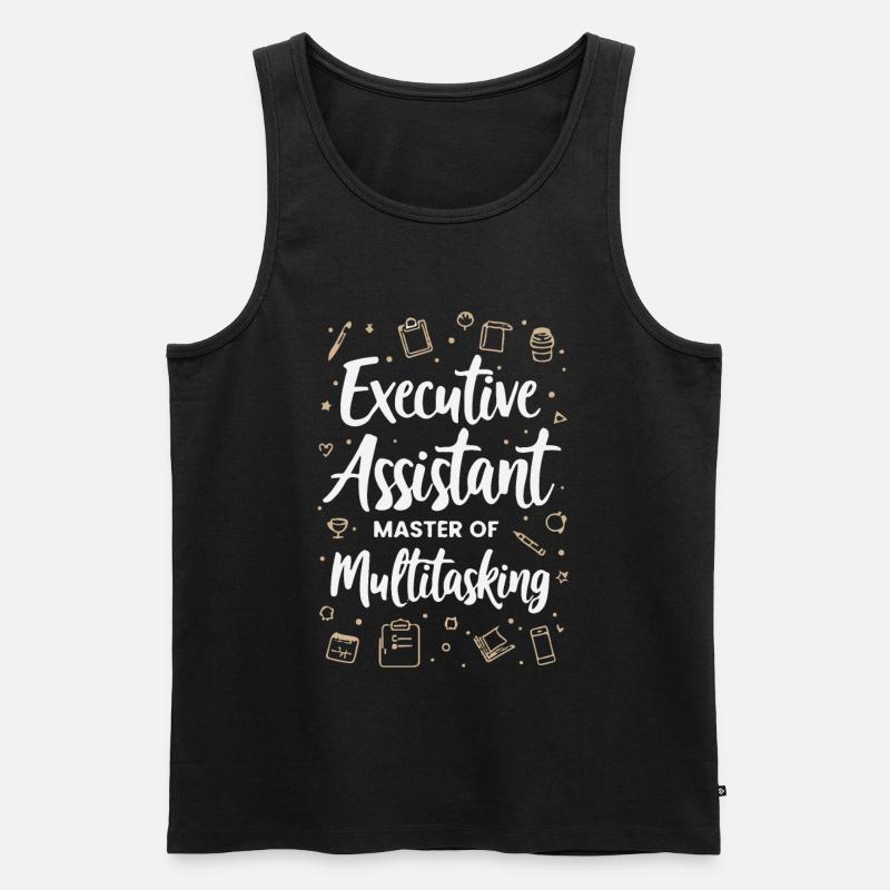 Assistent der Geschäftsführung Multitasking Expert - Männer Premium Bio Tank Top - Schwarz