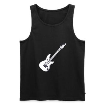 Gitarrist - Gitarre - Männer Premium Bio Tank Top - Schwarz - Vorne - AI Model Male 178 light (178cm)