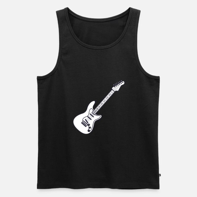 Gitarrist - Gitarre - Männer Premium Bio Tank Top - Schwarz