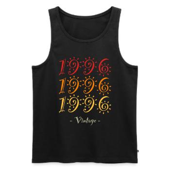 1996 vintage - Men's Premium Organic Tank Top - black - Front - Michal (187cm)