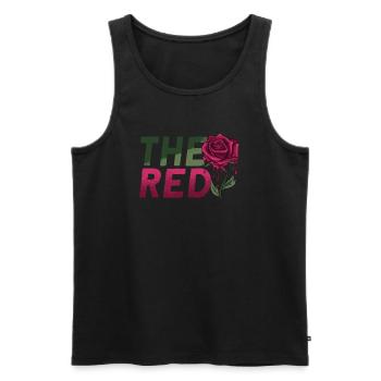The Red Japanese Retro Rose Graphic - Men's Premium Organic Tank Top - black - Front - Michal (187cm)