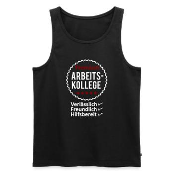 Bester Arbeitskollege Spruch Geschenk Herren - Männer Premium Bio Tank Top - Schwarz - Vorne - Michal (187cm)