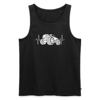 Monster Truck Monster Truck Fans ECG Line Gift - Men's Premium Organic Tank Top - black - Front - Michal (187cm)