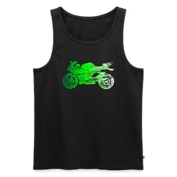 Motorcyclist Motorcyclist Gift - Men's Premium Organic Tank Top - black - Front - Michal (187cm)