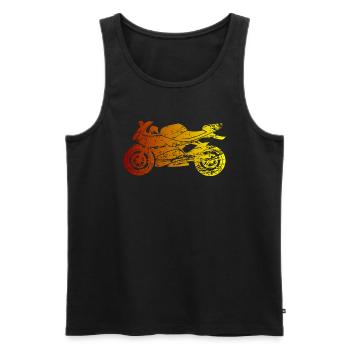 Motorcyclist Motorcyclist Gift - Men's Premium Organic Tank Top - black - Front - Michal (187cm)