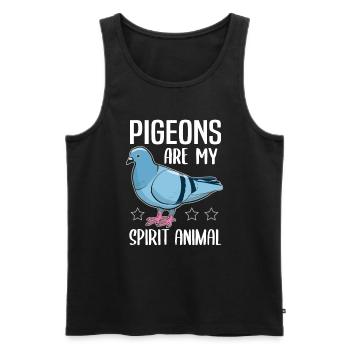 Taube Taubenliebhaber Spruch Geschenk - Männer Premium Bio Tank Top - Schwarz - Vorne - Michal (187cm)