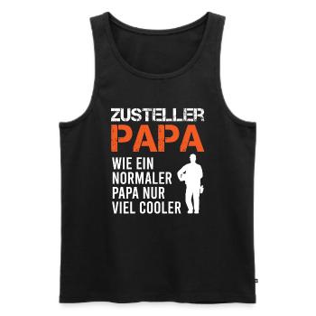 Zusteller Papa Postbote Briefträger Geschenk - Männer Premium Bio Tank Top - Schwarz - Vorne - Michal (187cm)