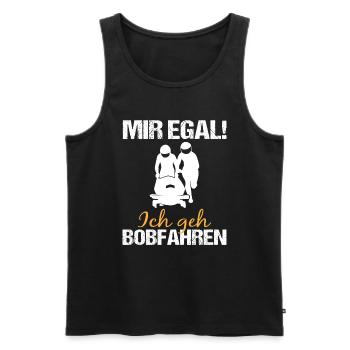 Bobfahren Lustiger Spruch Bobfahrer Geschenk - Männer Premium Bio Tank Top - Schwarz - Vorne - Michal (187cm)