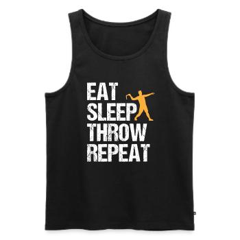 Bumerang Werfen Bumerang Werfer Spruch Geschenk - Männer Premium Bio Tank Top - Schwarz - Vorne - Michal (187cm)