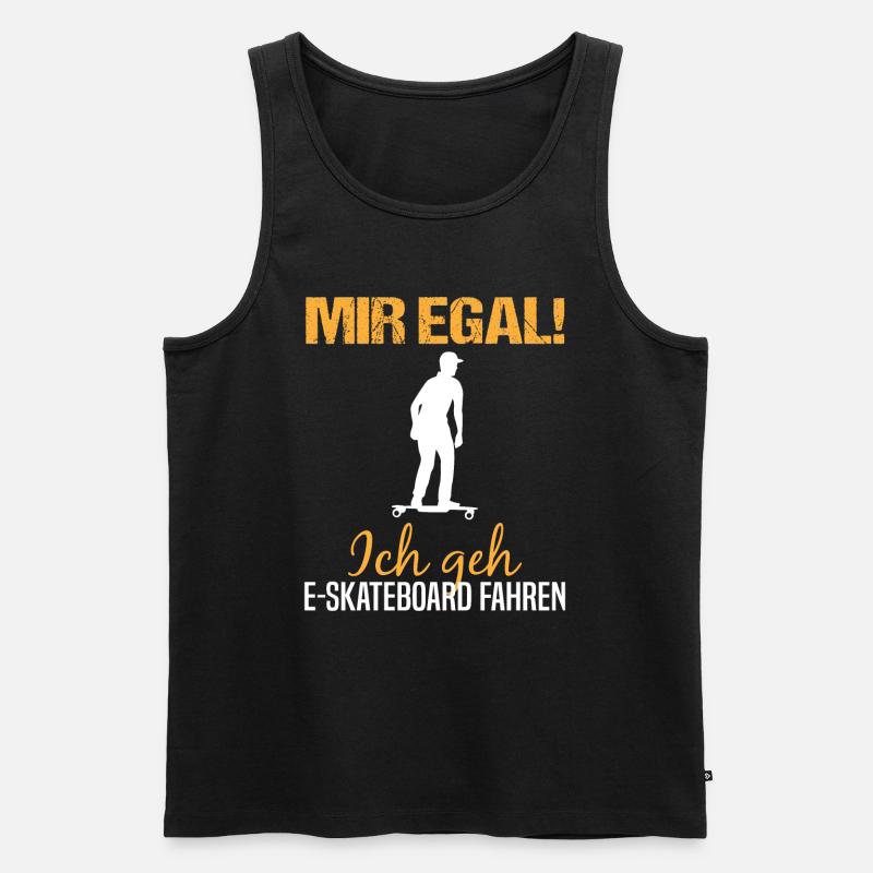 E-Skateboard Spruch Elektro-Skateboard Geschenk - Männer Premium Bio Tank Top - Schwarz