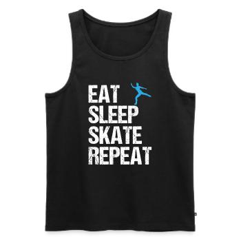 Citation de patinage artistique Cadeau de patinage artistique - Débardeur bio Premium Homme - noir - Devant - Michal (187cm)