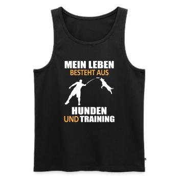 Hundetraining Hundetrainer Spruch Lustig Geschenk - Männer Premium Bio Tank Top - Schwarz - Vorne - Michal (187cm)