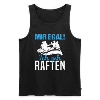 Rafting Spruch Wildwasserbootfahren Geschenk - Männer Premium Bio Tank Top - Schwarz - Vorne - Michal (187cm)