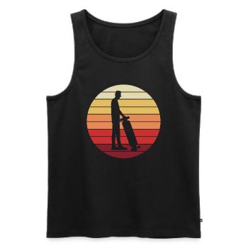 Skater Skateboard Rider Skateboarder Retro - Men's Premium Organic Tank Top - black - Front - Michal (187cm)