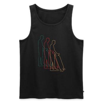 Skater Skateboard Rider Skateboarder Retro - Men's Premium Organic Tank Top - black - Front - Michal (187cm)