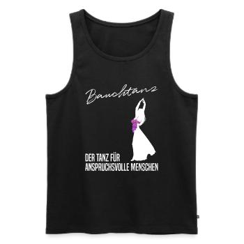 Sinnliche Bewegung - Der anspruchsvolle Bauchtanz - Männer Premium Bio Tank Top - Schwarz - Vorne - Michal (187cm)