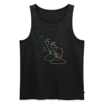 Mountain Goat Parade - Majesty of the Alps - Men's Premium Organic Tank Top - black - Front - Michal (187cm)