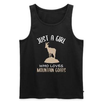 A girl and her mountain goats - Men's Premium Organic Tank Top - black - Front - Michal (187cm)