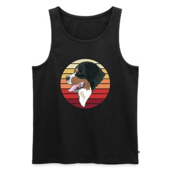 Simple Bernese Mountain Dog Gift - Men's Premium Organic Tank Top - black - Front - Michal (187cm)