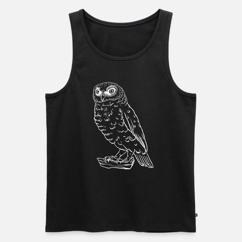 Einfach Eule - Männer Premium Bio Tank Top - Schwarz