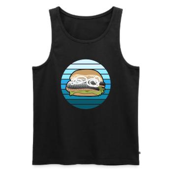 Fish Roll Fanatics - The Ultimate Gift - Men's Premium Organic Tank Top - black - Front - AI Model Male 178 light (178cm)