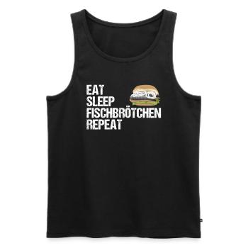 Lebenszyklus des Fischbrötchen-Fans Geschenk - Männer Premium Bio Tank Top - Schwarz - Vorne - AI Model Male 178 light (178cm)