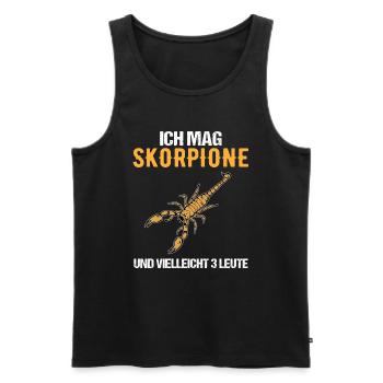 Skorpione und 3 Leute Einzigartige Liebe Geschenk - Männer Premium Bio Tank Top - Schwarz - Vorne - Michal (187cm)