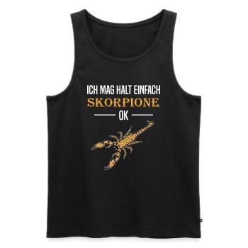 Einfache Skorpion Liebe Klartext Geschenk - Männer Premium Bio Tank Top - Schwarz - Vorne - AI Model Male 178 light (178cm)