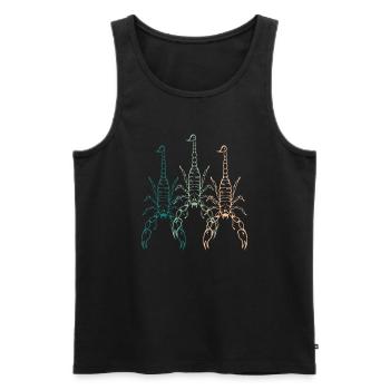 Drei Skorpione Trio Exotik Geschenk - Männer Premium Bio Tank Top - Schwarz - Vorne - AI Model Male 178 light (178cm)